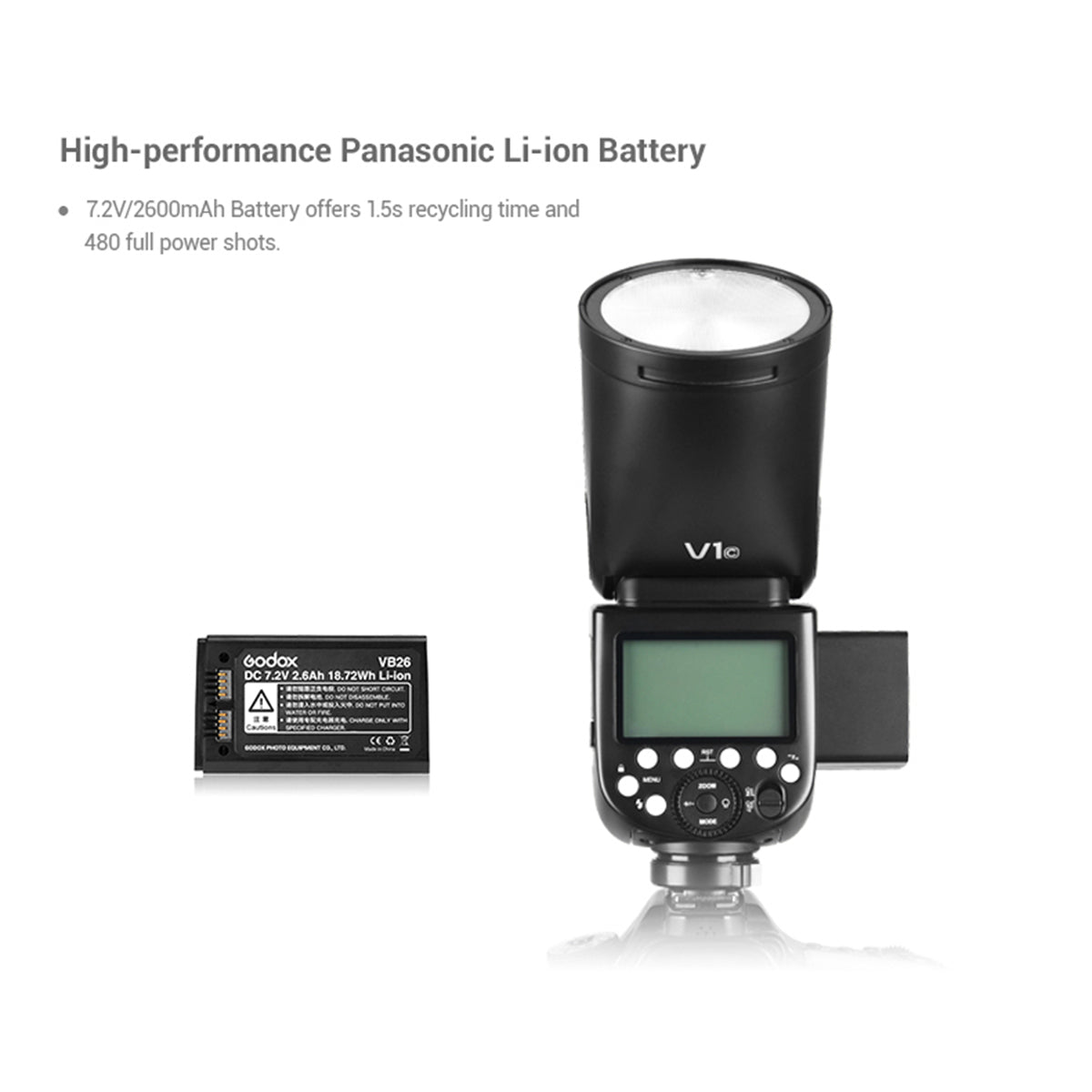 Godox V1 Round Head Speedlite for Canon