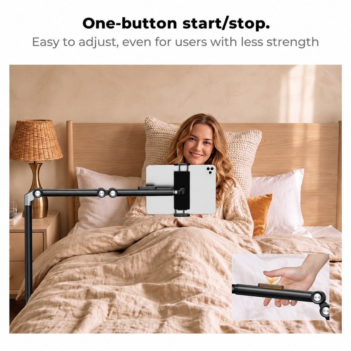 K&F Concept Floor Tablet Stand & Phone Holder with 2.89kg Weighted Base