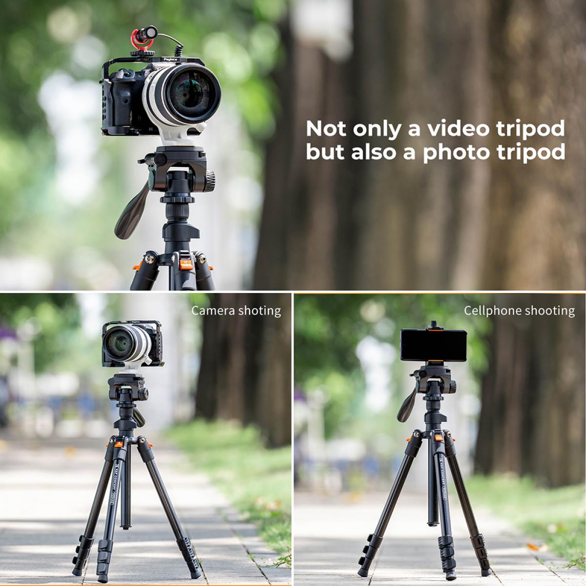 K&F Concept PRO K234A0 Magnalium Tripod for Camera, Mobile Phone & Video KF09.115