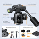 K&F Video Tripod Head with Handle & 360 Degree Rotation - KF31-049