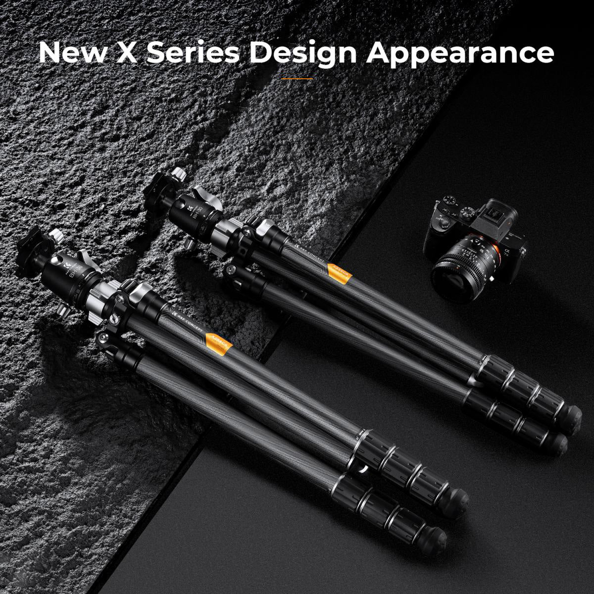 K&F Concept X Series Carbon Fibre Tripod X254C4 with BH-30 Head – Grey & Black