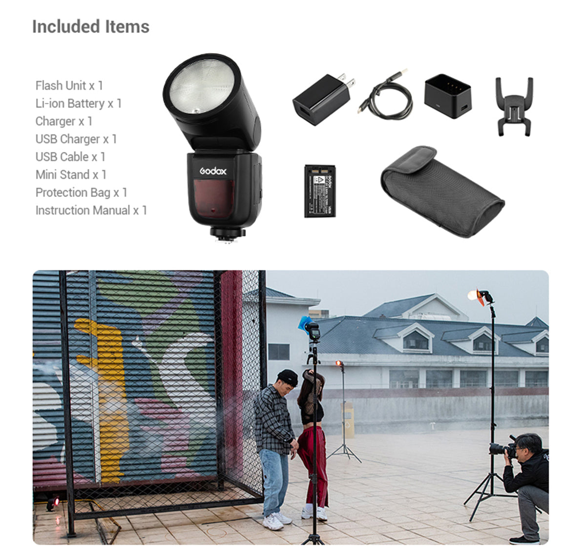 Godox V1 Round Head Speedlite for Canon
