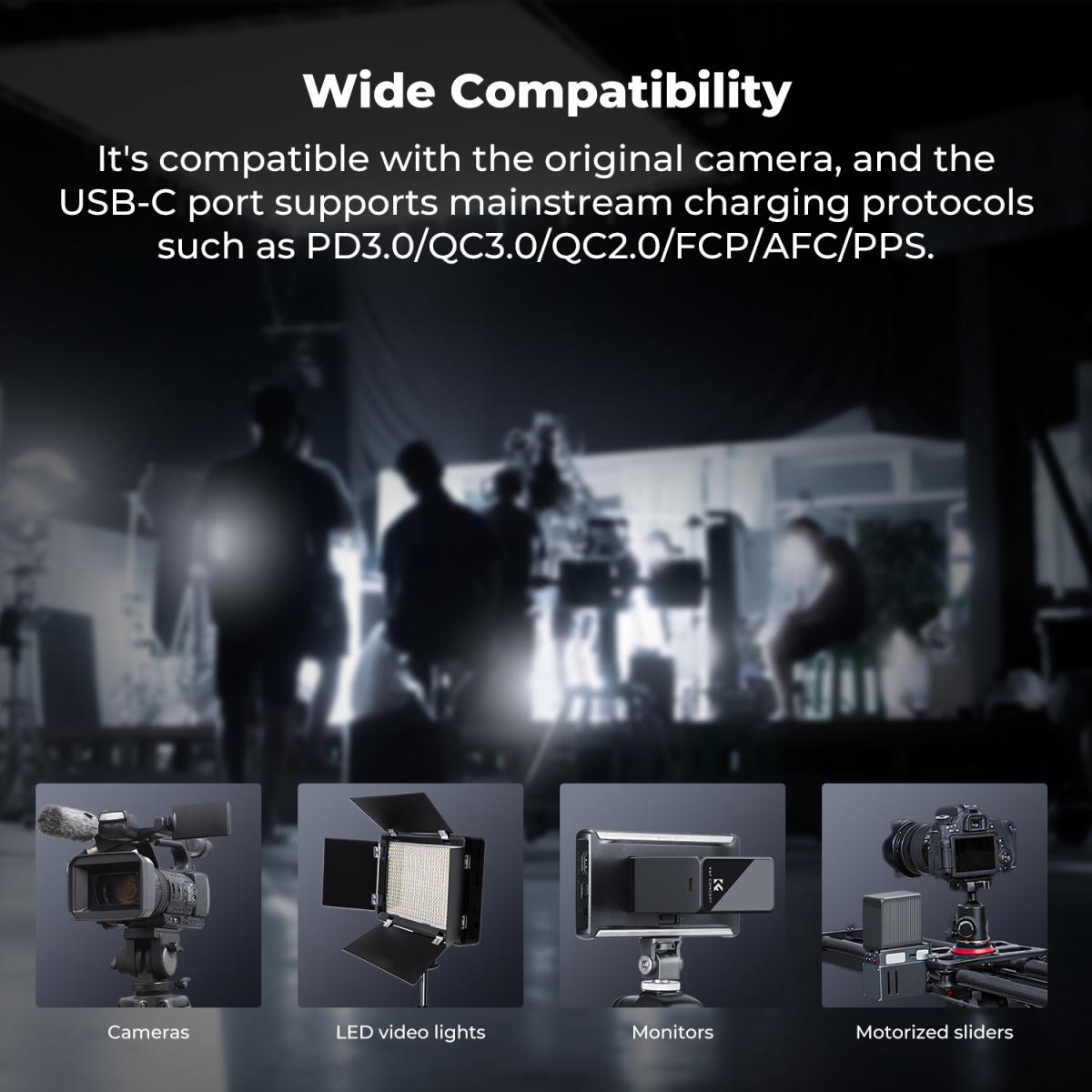 K&F Concept 10500mAh NP-F970 USB-C Battery with PD 45W KF28-0073