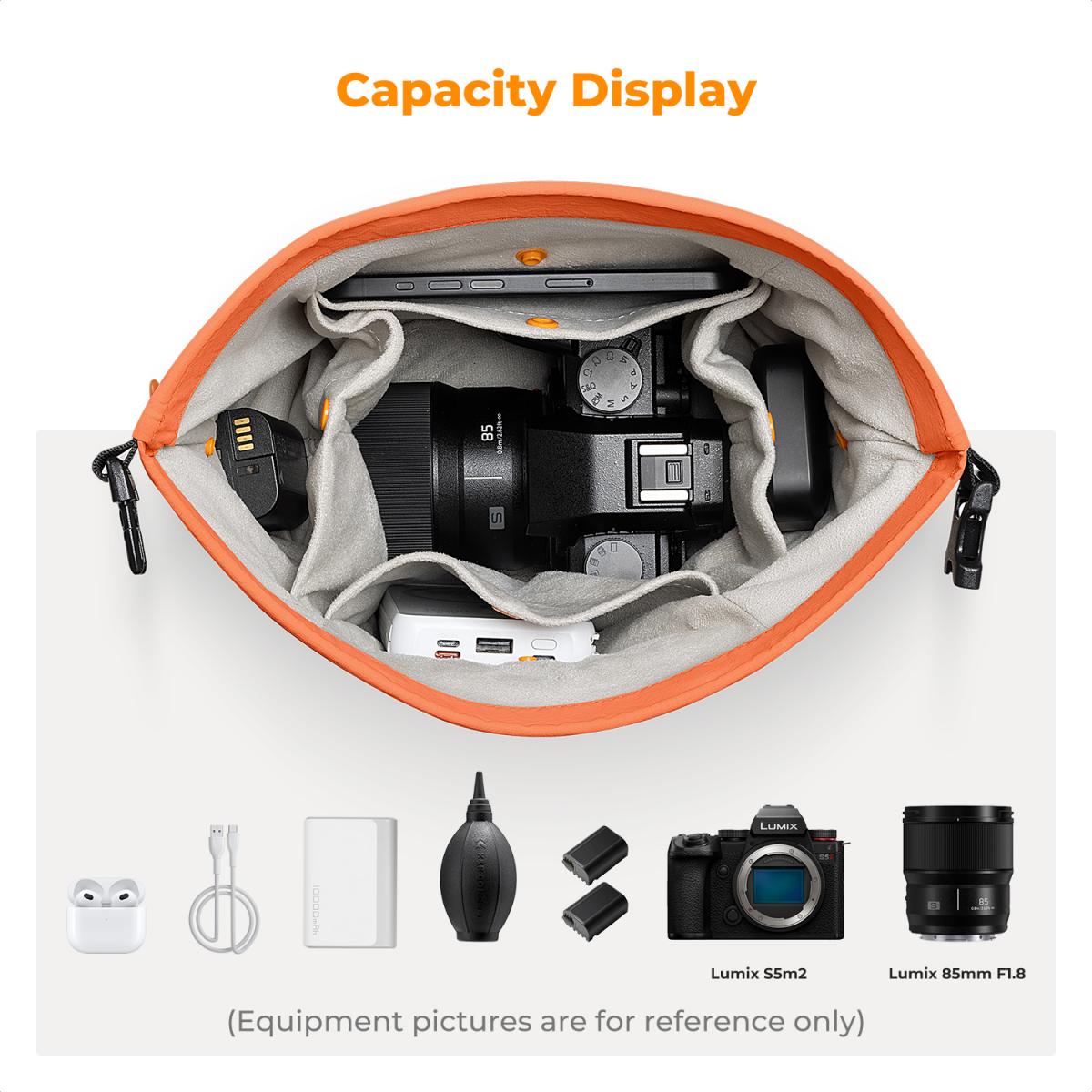 K&F Concept Urban Wander U11 5 Liter Compact Lightweight Versatile Camera Sling Bag – Orange
