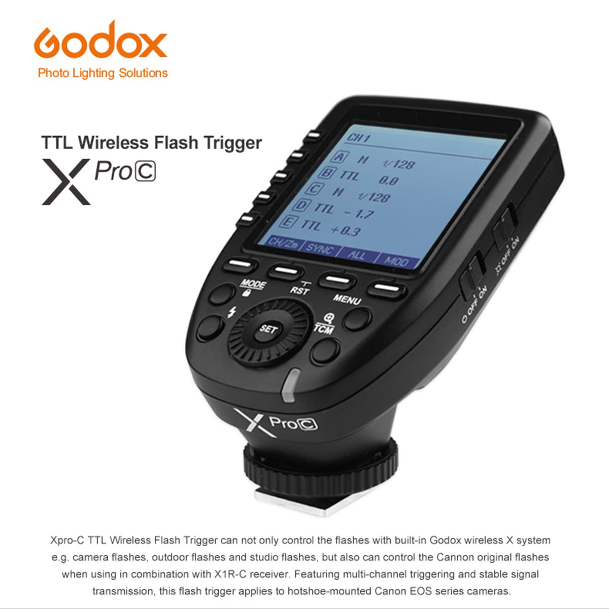 Godox X-PROC 2,4 GHz Wireless Radio Transmitter/Trigger for Canon Mirrorless & DSLR Cameras
