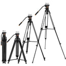 K&F Concept 8Kg Cap Aluminium Video Tripod, Panorama Fluid Ballhead KF09-121