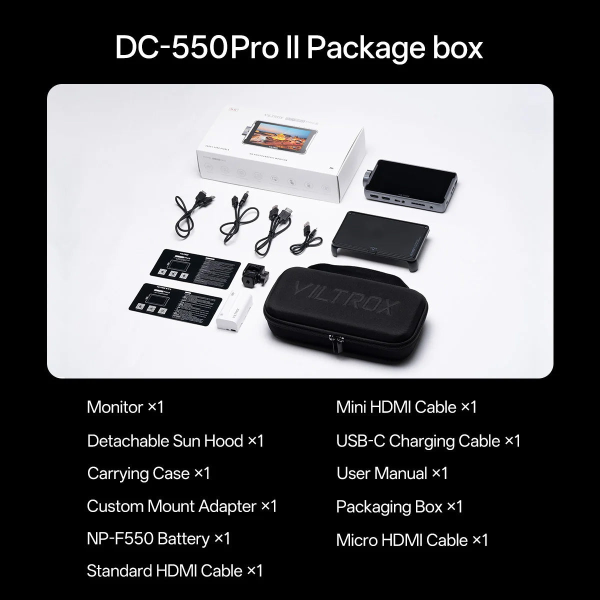 Viltrox DC-550 Pro II 5.5 Inch 1400-Nit Full HD Touchscreen Camera Monitor with 4K 60Hz HDMI