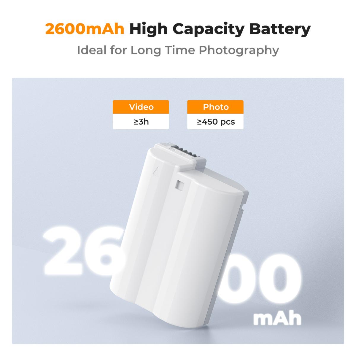 K&F Concept EN-EL15C 2600mAh USB-C Battery Compatible with Nikon KF28-0041
