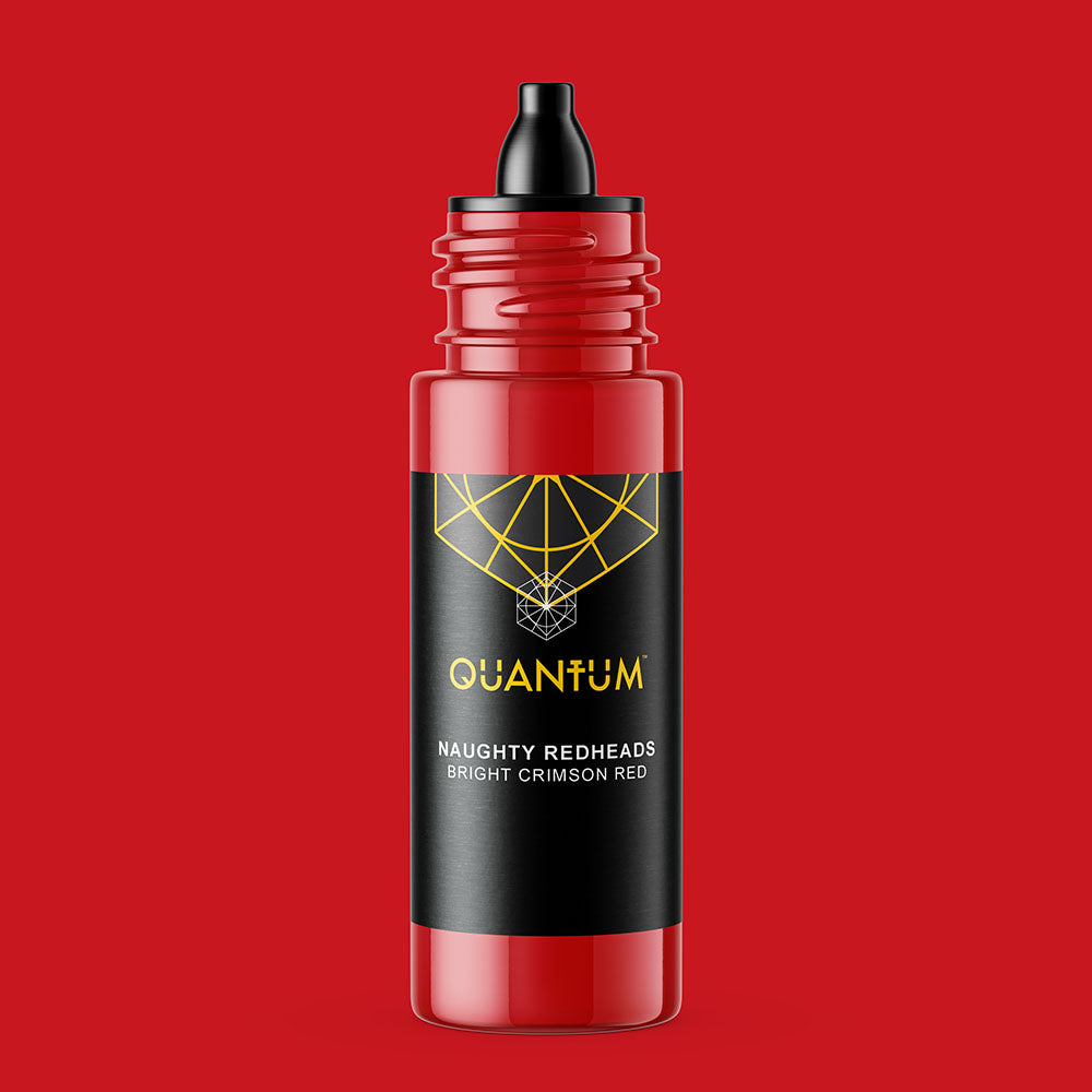 Quantum Premium Tattoo Ink - 1oz Naughty Redheads (Bright Crimson Red) 30ml