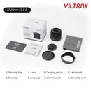 Viltrox 20mm f/2.8 Z AF Prime Lens for Nikon Z-Mount Full Frame Mirrorless Cameras