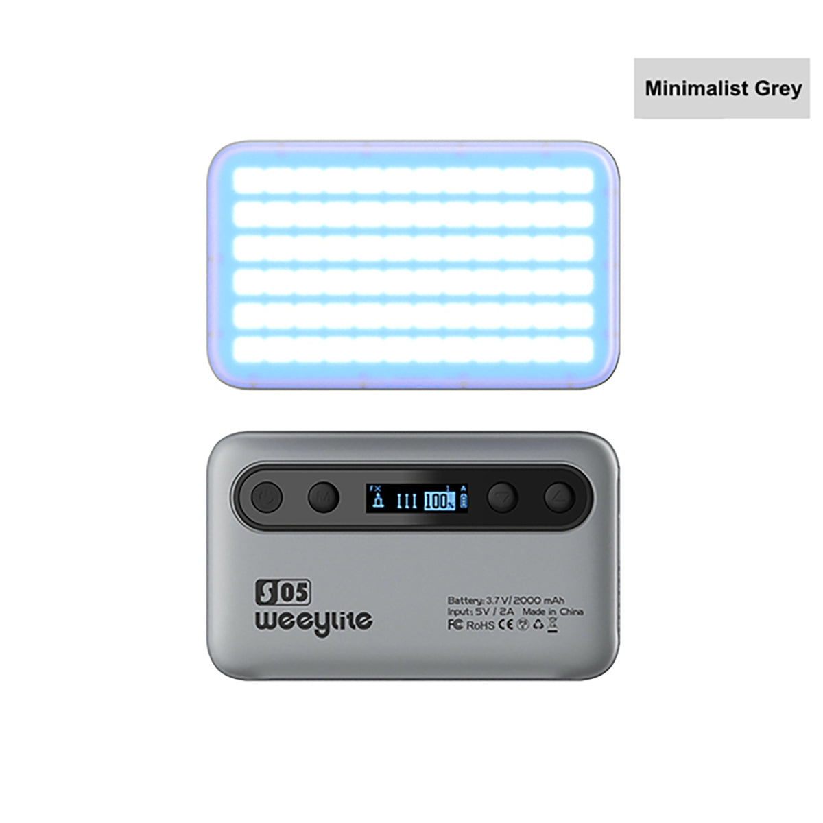 Viltrox Weeylite S05 Portable 5W RGB Pocket LED Video Light with App Control - Grey
