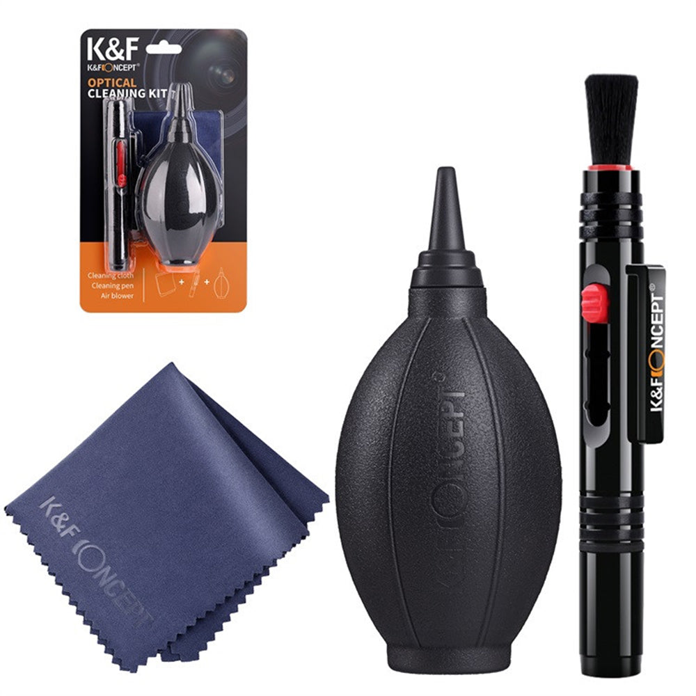 K&F Camera 3 in 1 Cleaning Kit - Cleaning Pen, Air blower & Cloth SKU-1694