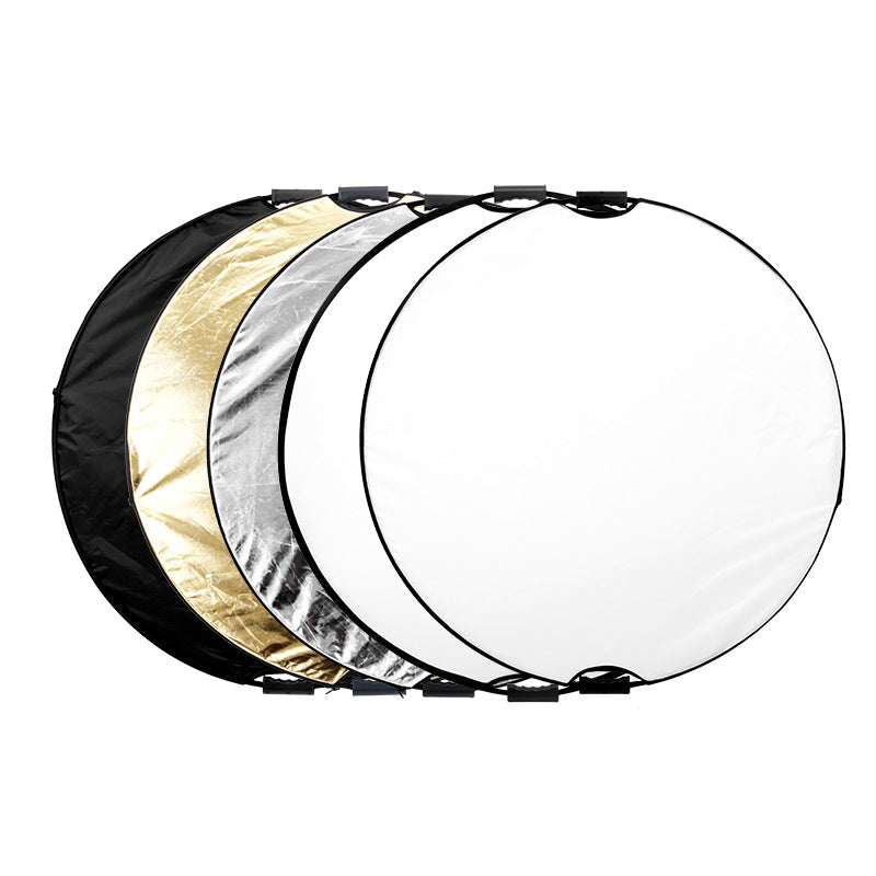 E-Photographic Professional 5 in 1 Multicolor 80cm Reflector Kit with Handle EPH5-180H