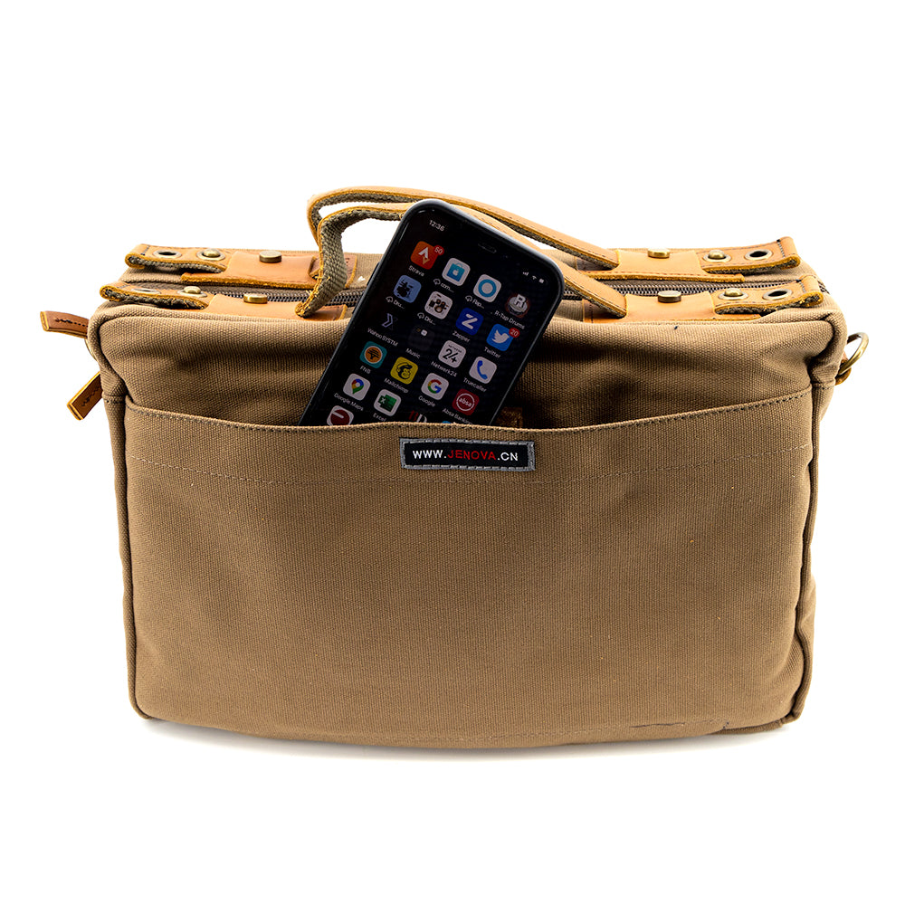 Jenova Nostalgic PRO Messenger/Soft Briefcase Camera Bag Large Brown-31302BN
