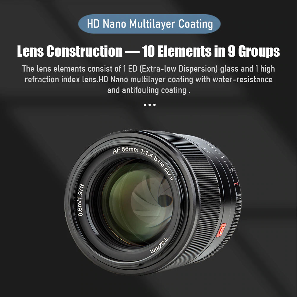Viltrox AF 56mm f/1.4 E-Mount Prime Lens for Sony APS-C Mirrorless Camera