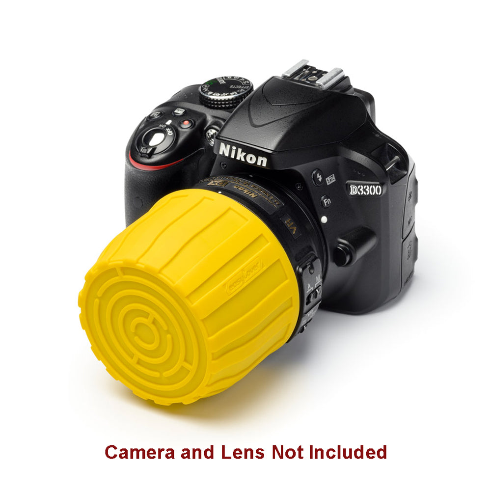 easyCover Pro Silicone Lens Maze Cover for 52-77mm Lenses Yellow - ECLMY