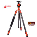 Jenova PRO.J Carbon Fibre Tripod 25kg Capacity - Mono Conversion-Red 35851RD