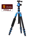 Jenova PRO.J Professional Aluminium Travel Tripod 8kg-load Blue-A401BL