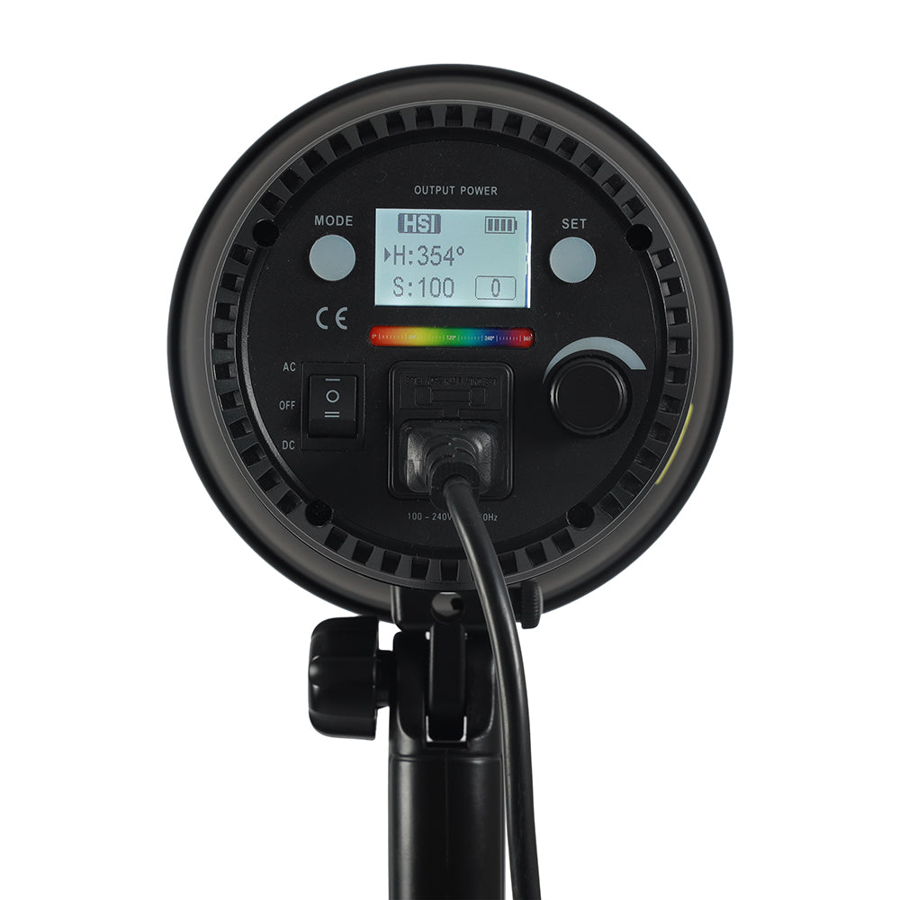Visico 80 Watt PRO RGB LED Studio Light, AC or battery powered-VS-LED-80R