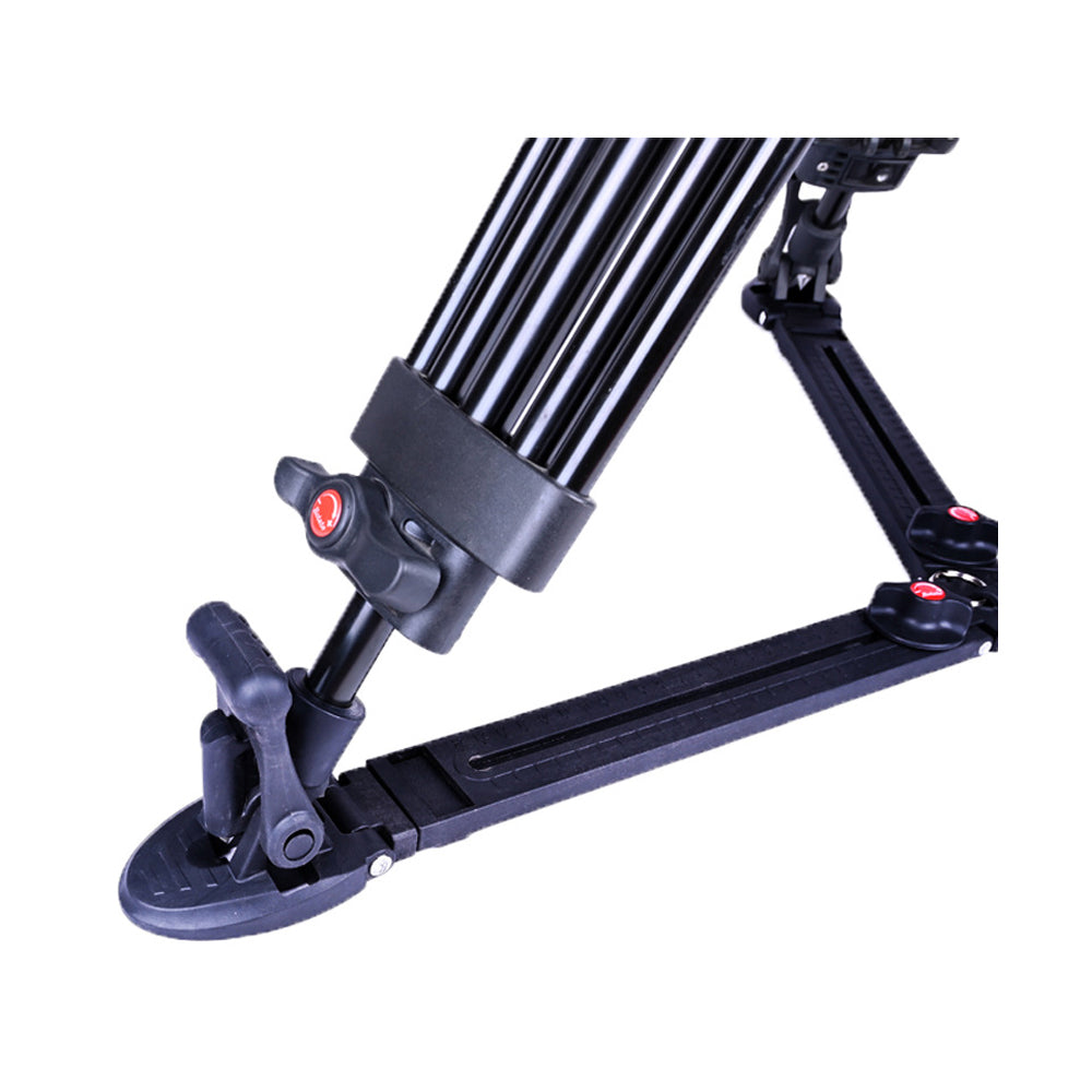 Powerwin 10Kg Fluid Head Professional Tripod for Video, Mirrorless & DSLR Cameras 2 Panning Handles PW-180B