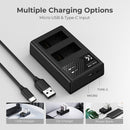 K&F Concept Dual LP-E8 1200mAh Batteries + Charger for Canon