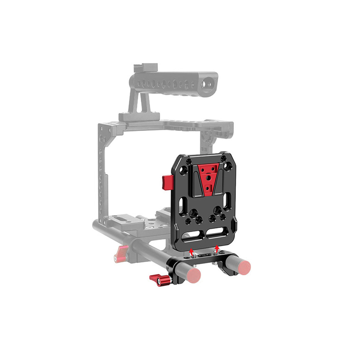 E-Photographic V-Lock Battery Mounting Plate with Clamp for Camera Rigs