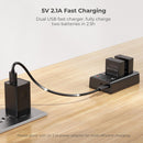 K&F Concept Dual NP-W126 1300mAh Batteries + Charger for Fuji
