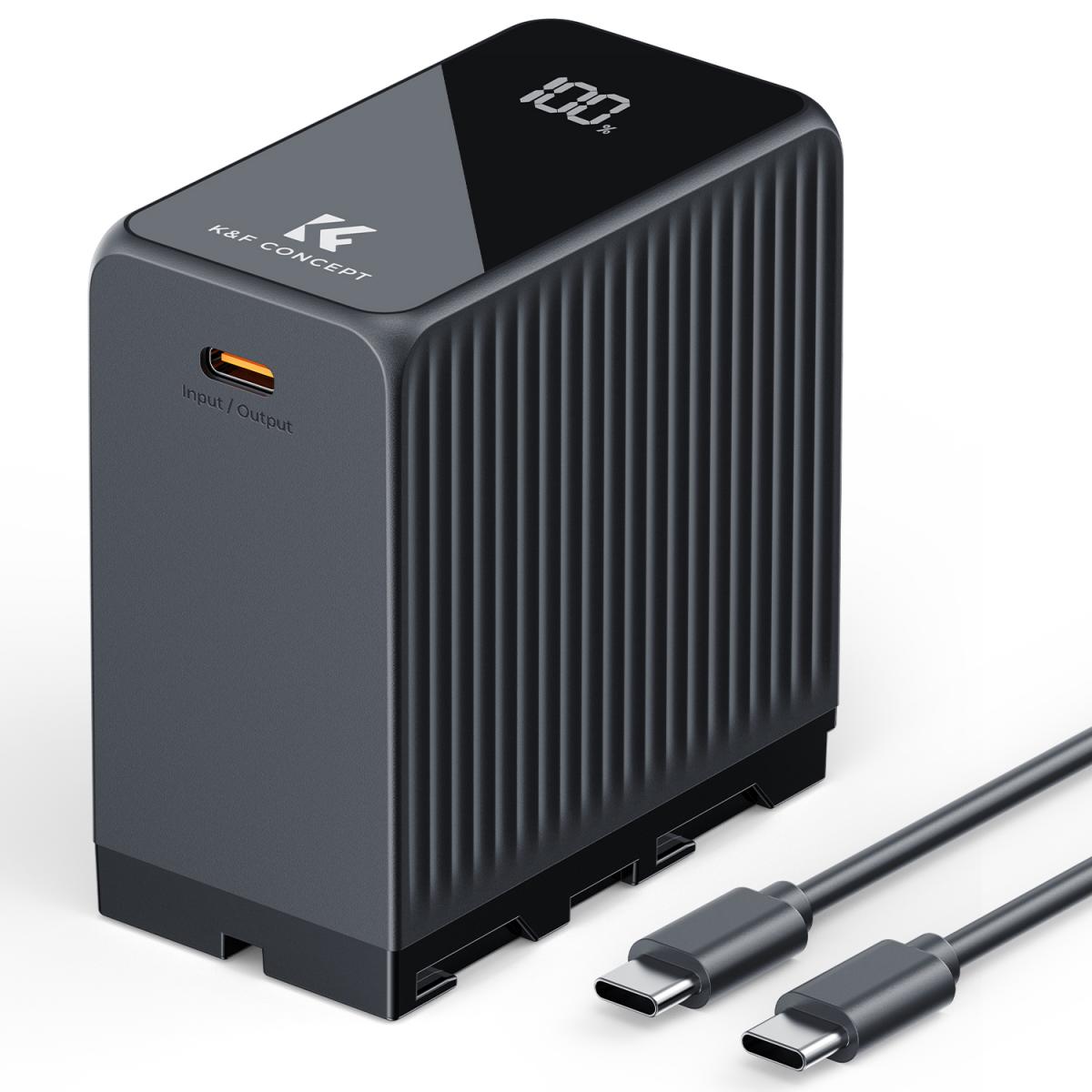 K&F Concept 10500mAh NP-F970 USB-C Battery with PD 45W KF28-0073