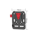 E-Photographic V-Lock Battery Mounting Plate with Clamp for Camera Rigs
