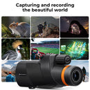 K&F 12X50 BAK4 HD Monocular Waterproof, Easy Focus Tripod Mount - Black