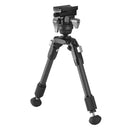 Vanguard EQ-PRECISION 1QSC Carbon Fiber Gun Bipod with Ball Head & Pic Rail Mount – Ideal for Hunting and Target Shooting - Height:-22-27cm
