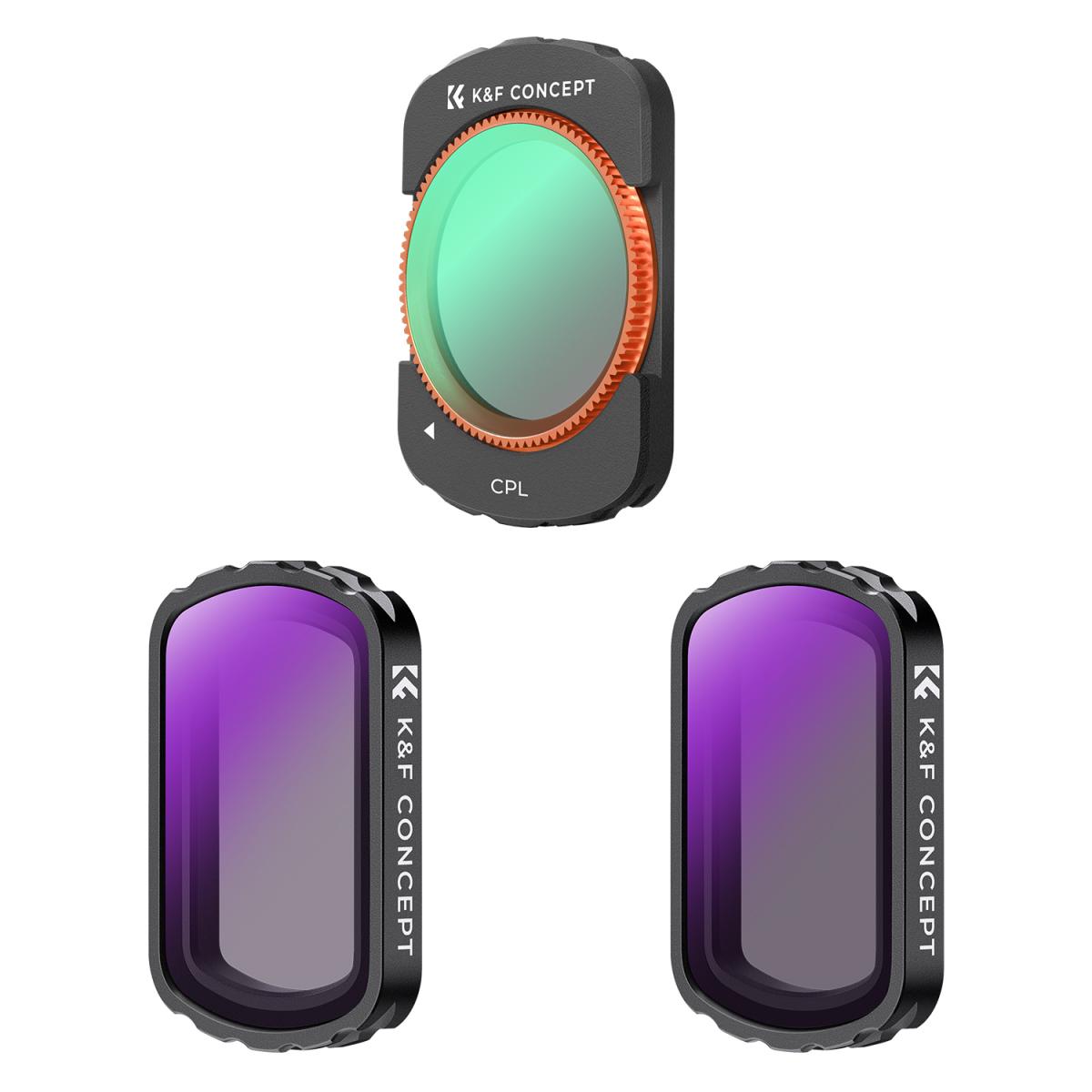 K&F Concept CPL + ND4 + ND8 Filter Kit for DJI Osmo Pocket 3