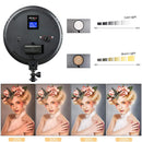 Viltrox VL-500T,  2000 Lumens 25W Round LED Light, Adjustable Power & Color