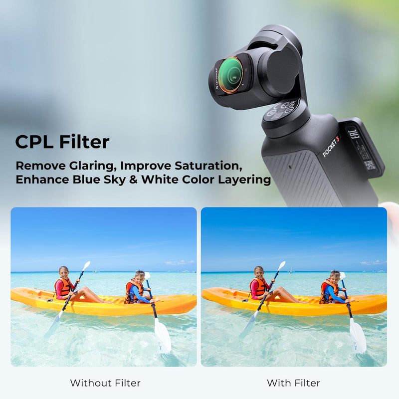 K&F Concept CPL + ND2 + ND4 Filter Kit for DJI Osmo Pocket 3