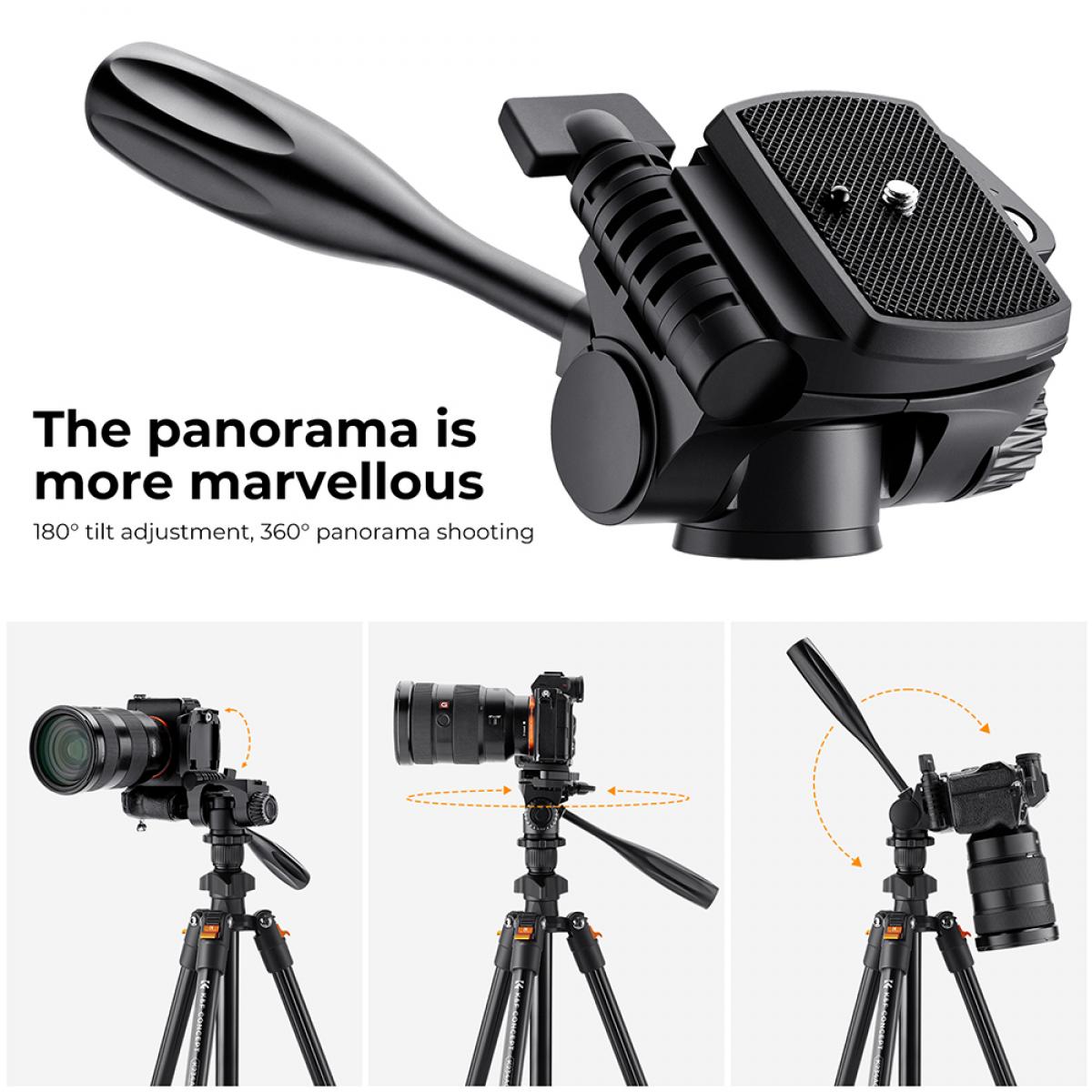 K&F Concept PRO K234A0 Magnalium Tripod for Camera, Mobile Phone & Video  KF09.115