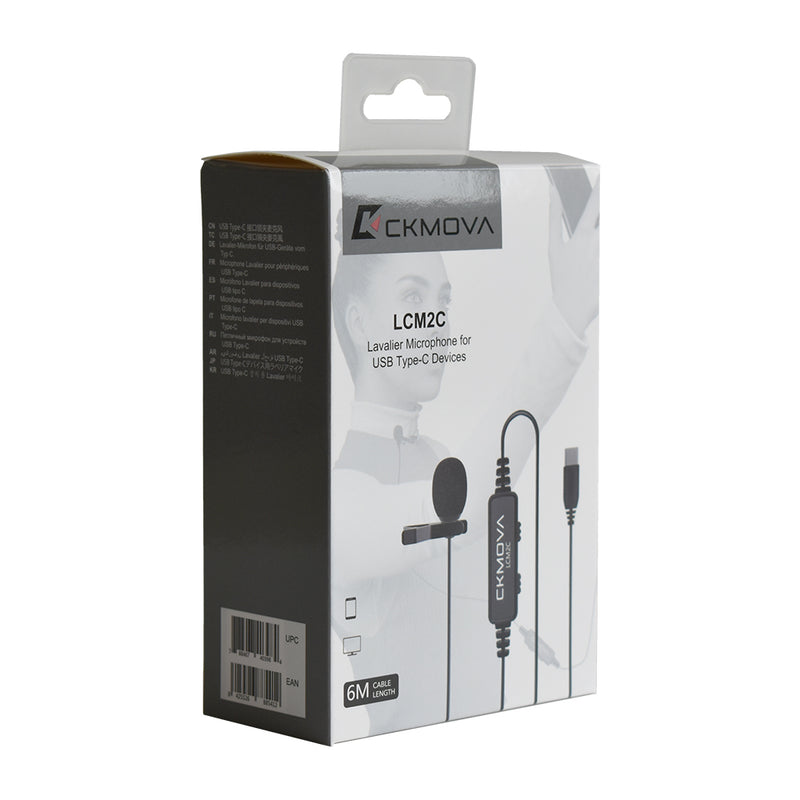 CKMOVA Type-C Lavalier Mic: Camera, Smartphones, Audio Recorder, etc-LCM2C