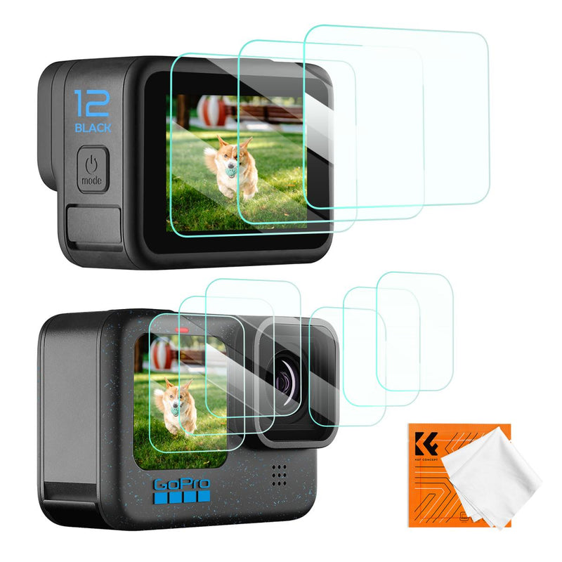 K&F Concept 4 in 1 Kit - GoPro Hero 9/10/11/12  Screen & Lens Protectors + Cloth