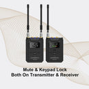 CKMOVA UHF 2-Ch Wireless Mic System 1 Tx with recorder, 1 Rx - VOCAL-MV1