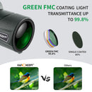 K&F Concept 12X50 Compact Monocular IP65 Water Resistant BAK4 Prisms & FMC Coatings