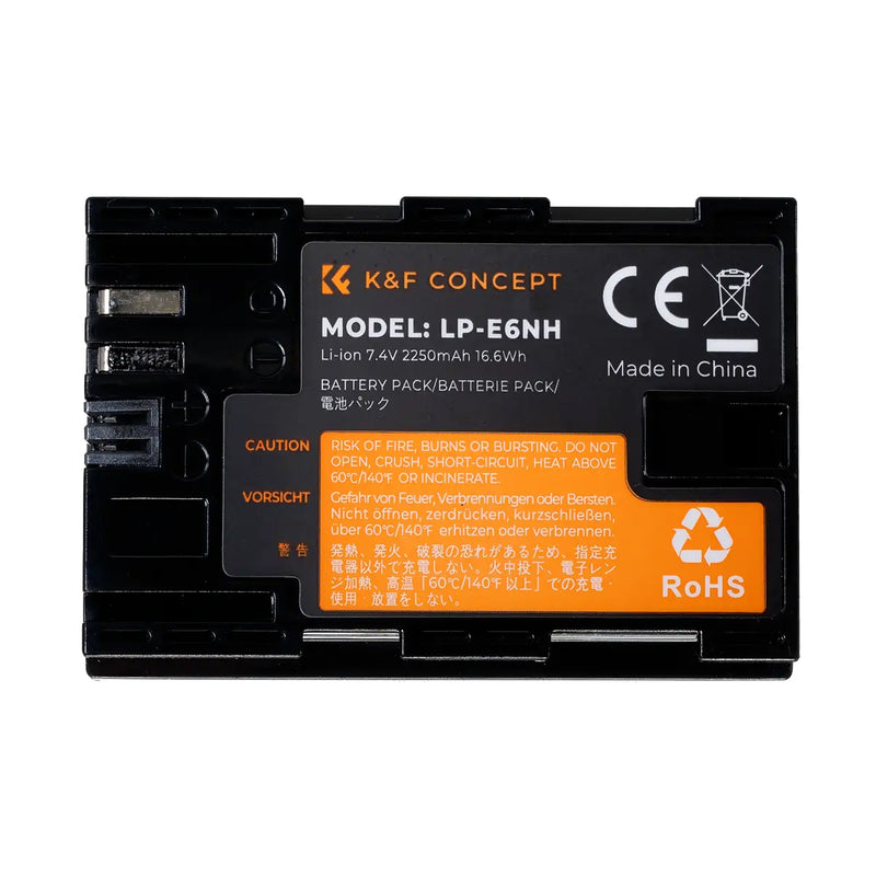 K&F Concept 2250mAh LP-E6NH Camera Battery for Canon Cameras | KF28.0021V2