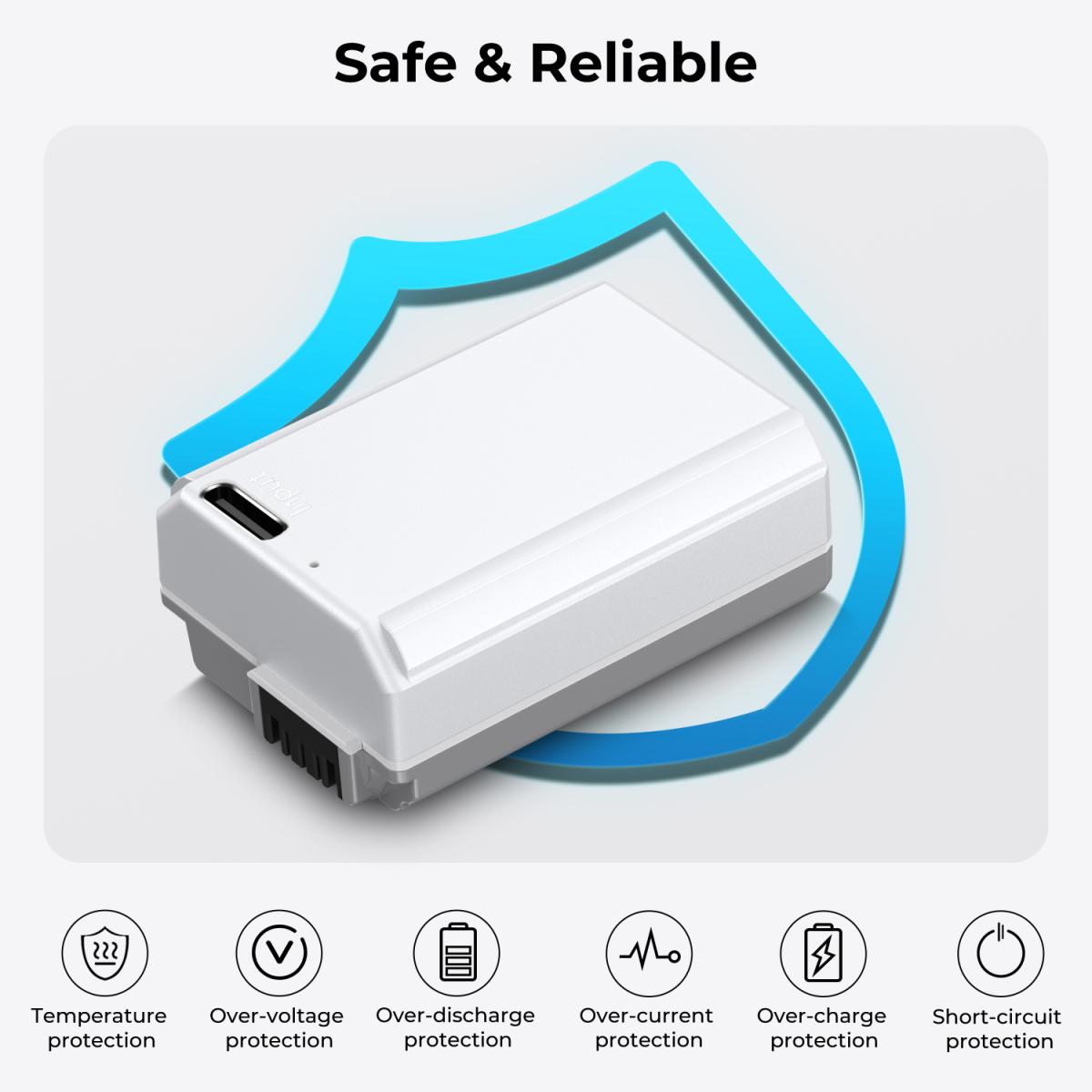 K&F Concept 2 Pack NP-FW50 1100mAh USB-C Batteries for Sony KF28.0026S1