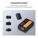 K&F Concept Dual EN-EL25 1600mAh Batteries + Charger for Nikon