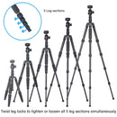 Jenova PRO.J Professional Carbon Travel Tripod Capacity-8kg Black-45834BK