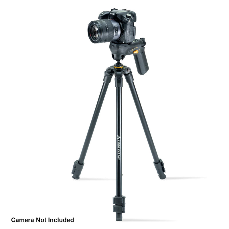 Vanguard Vesta 203AGH 3-Way Aluminium Grip Head Tripod, Weighs Only 1.1kg