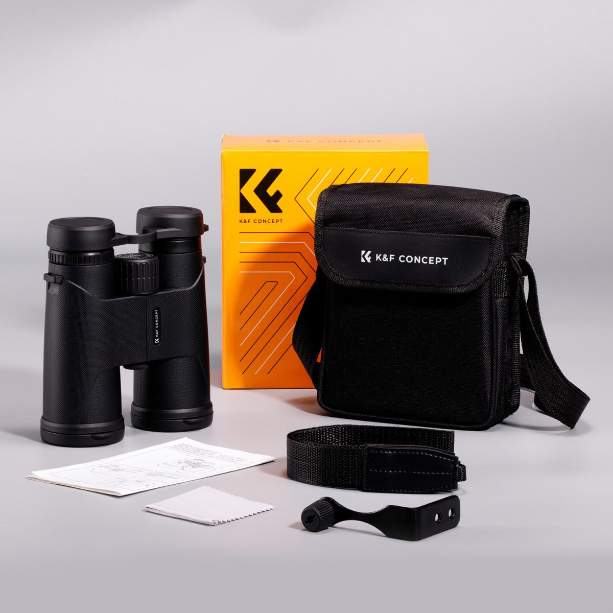 K&F Concept 10X42 HD IP66  Water Resistant Binoculars, BAK4 & Tripod Mount
