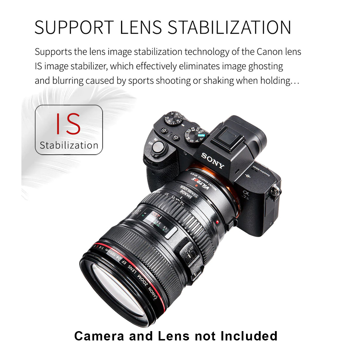 Viltrox Auto Focus Adapter, Canon EF lenses - SONY E-Mount Cameras +1 f-stop