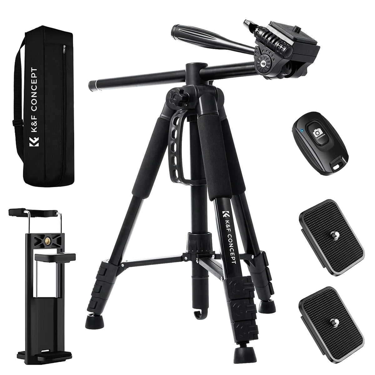 K&F Concept S254A3 Overhead Tripod/Monopod with BV07 Fluid Video Head - KF09-184