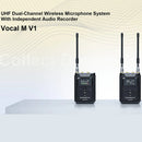 CKMOVA UHF 2-Ch Wireless Mic System 1 Tx with recorder, 1 Rx - VOCAL-MV1