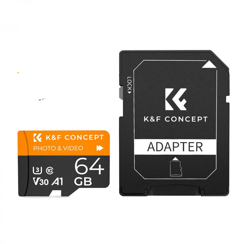 K&F 64GB Micro SD Card U3/V30/A1 With SD Adapter-KF42.0012