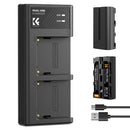 K&F Concept 2 Pack NP-F550 Batteries & Dual USB Charger Compatible with Sony - KF28-0046